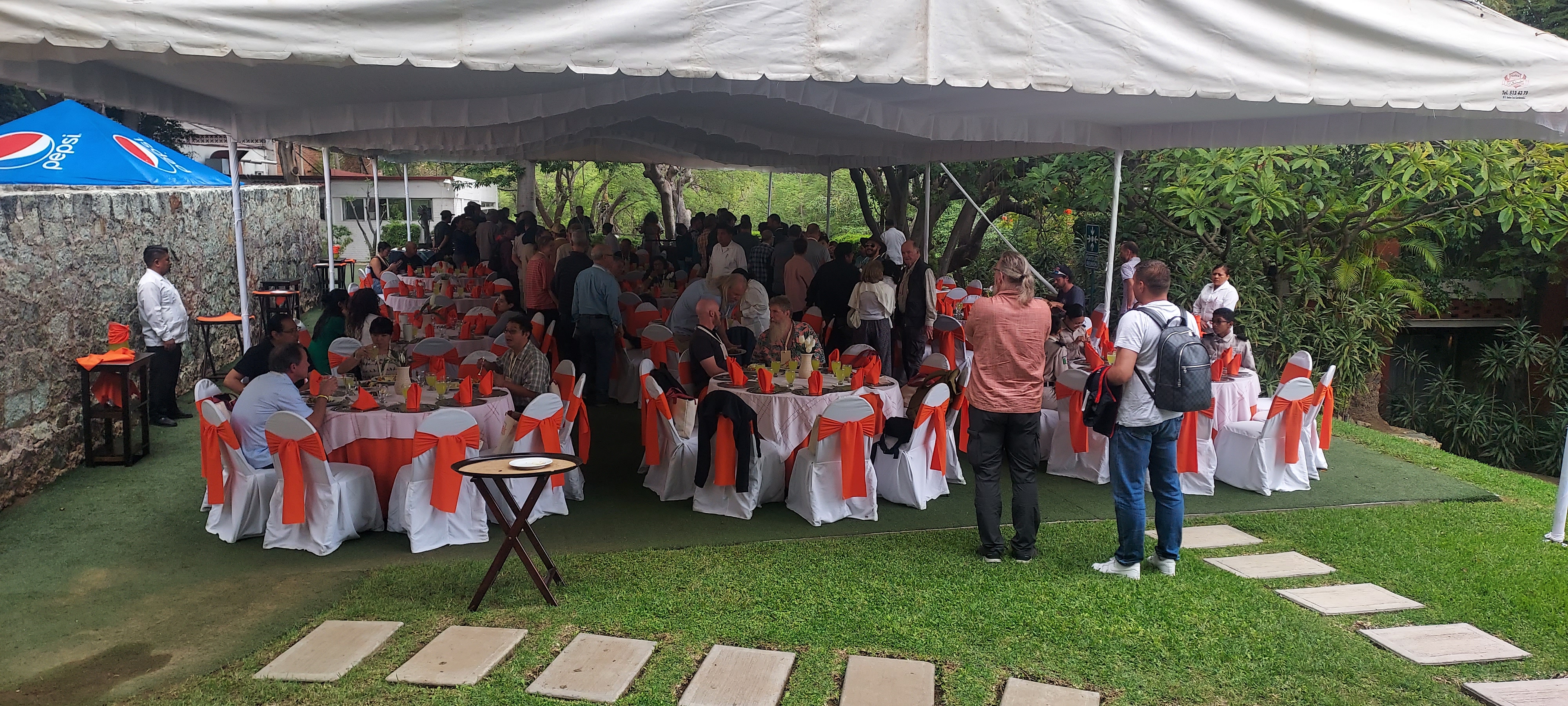 Lunch in the marquee