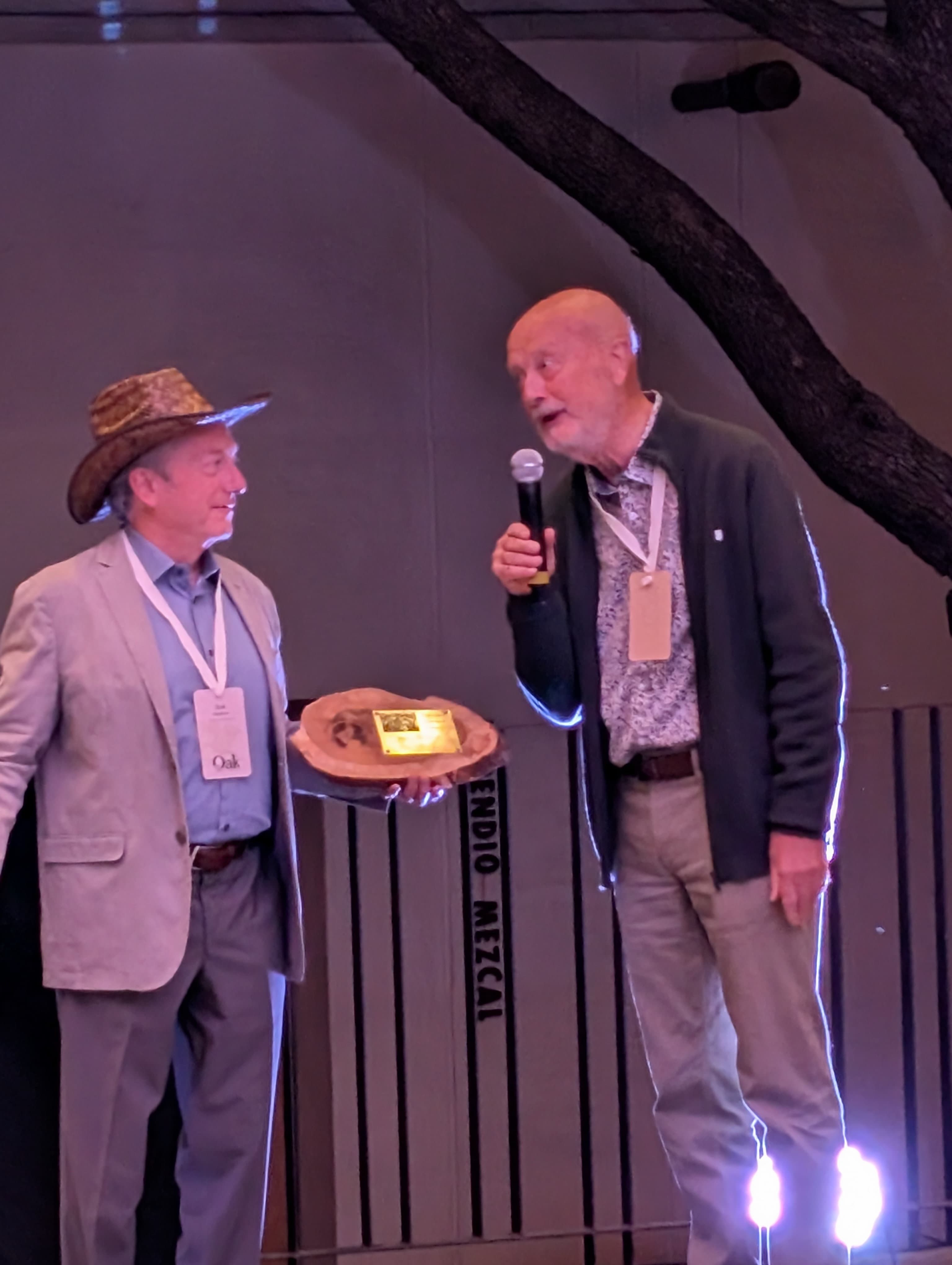 Shaun Haddock with Award and Dirk