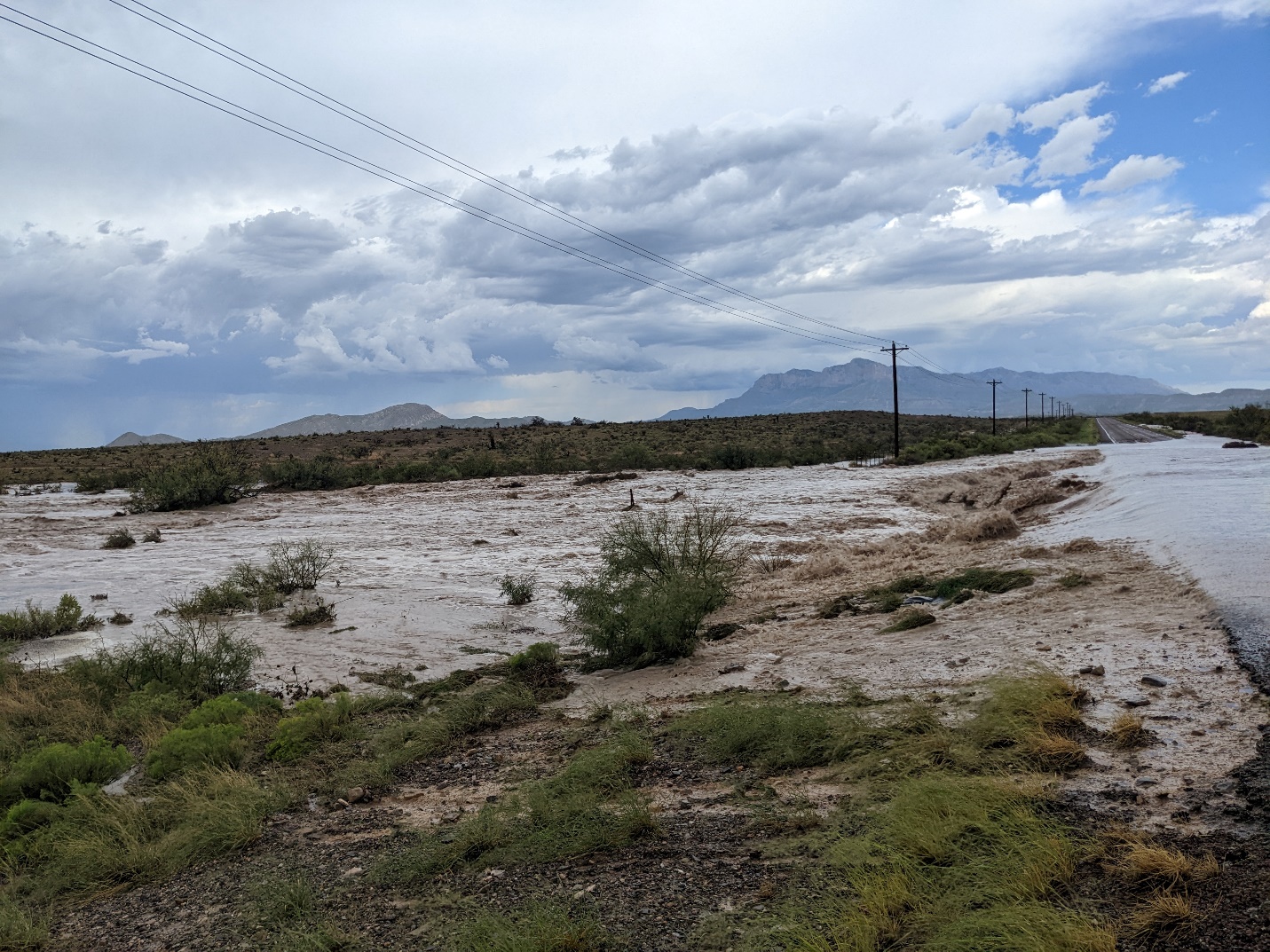 Desert flash flood