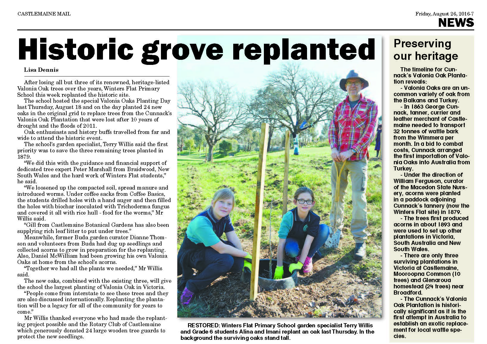 Castlemaine Mail Article