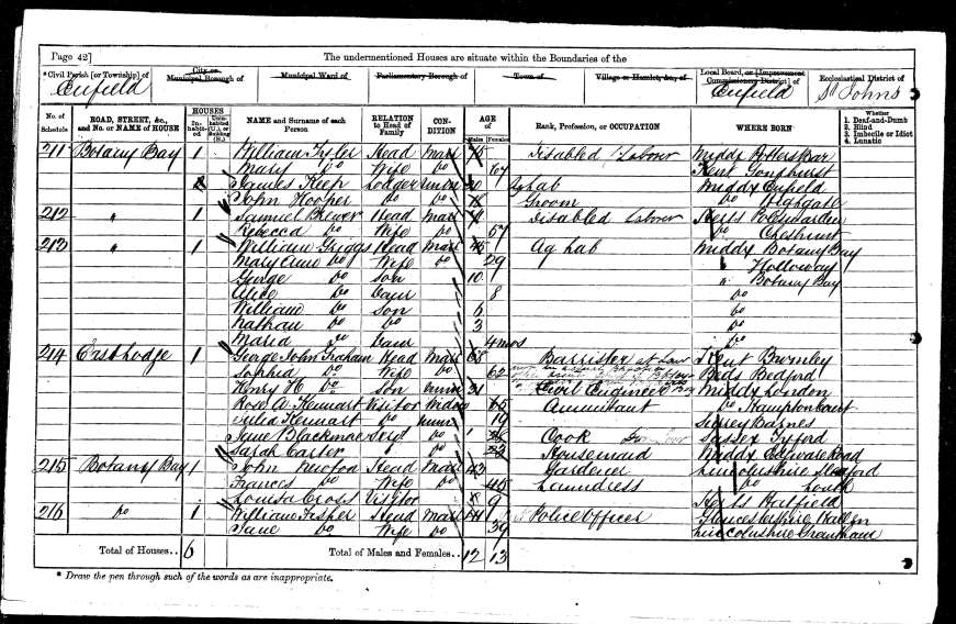 Record from 1871 census