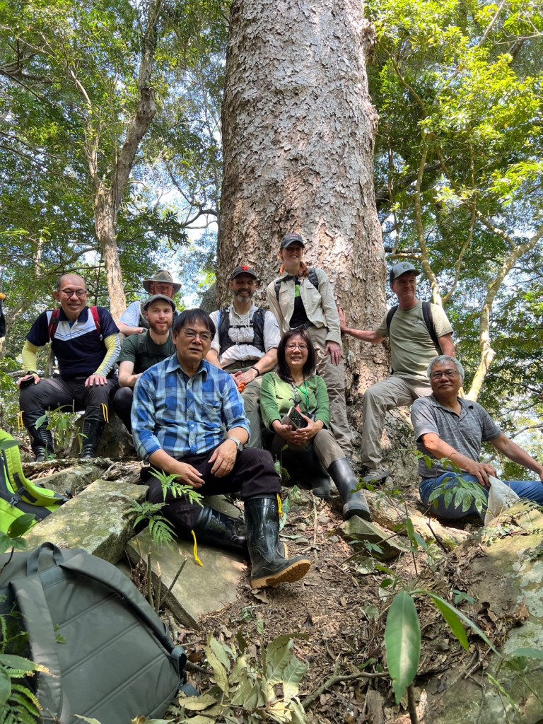 Group photo in front of Keteleeria davidiana var. formosana