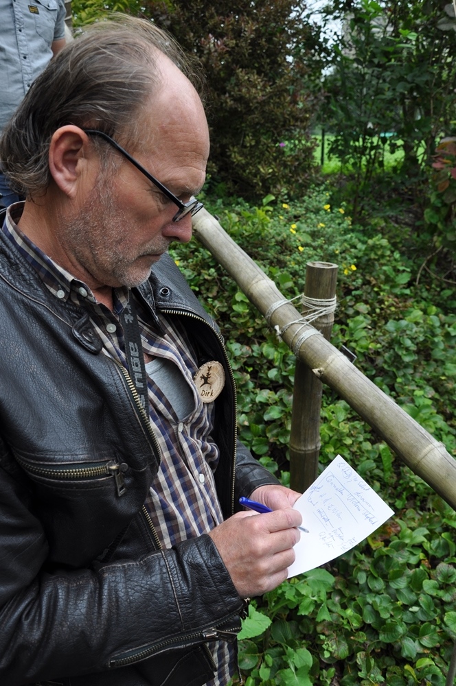 Dirk Benoit takes notes