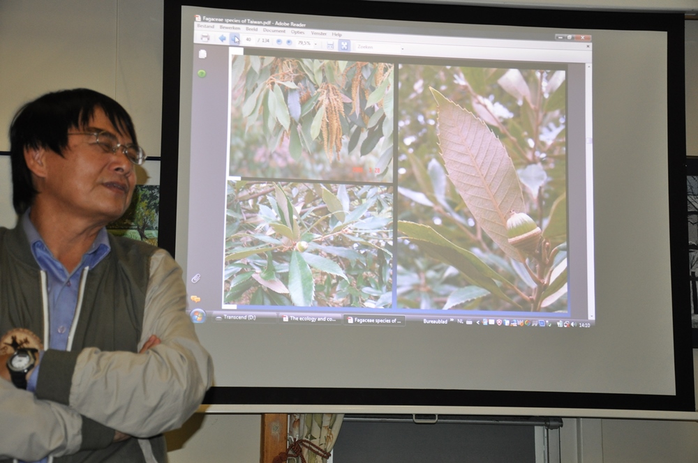 Prof. Pah presenting on Fagaceae in Taiwan
