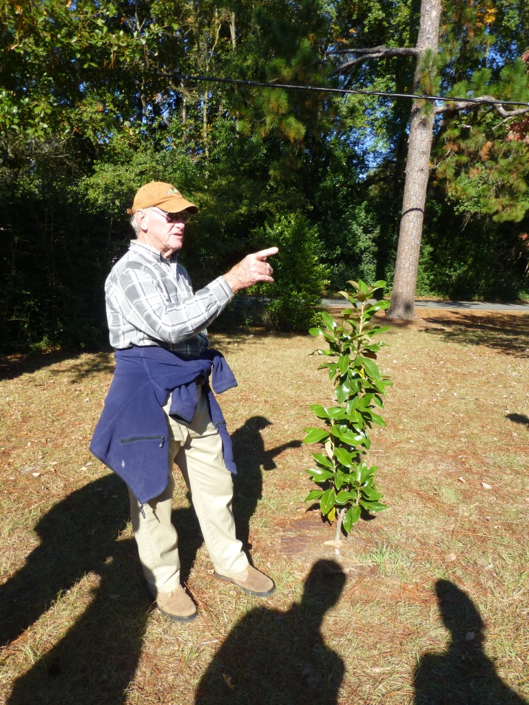 Bob McCartney showing us the way along Arboretum Trail