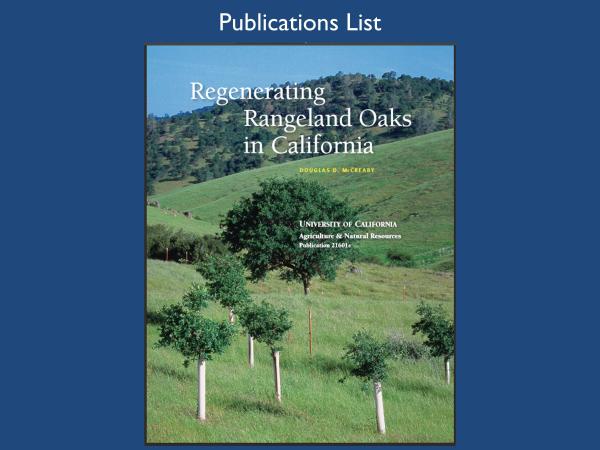 Finally, we have lots of references under the Resources tab. We highlight some of most popular publications and provide links so you can download them. We also have a list of more than 400 IHRMP publications related to ecology and management of oak woodlands. This publication, for example, has just about everything you need to know about oak restoration. slide14_0.jpg
