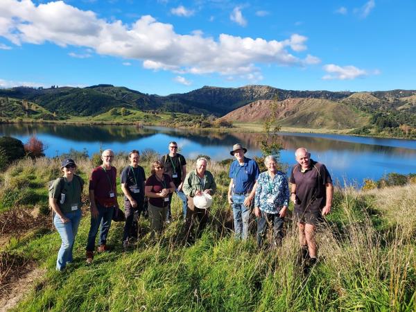 Group photo at Guthrie-Smith Arboretum
