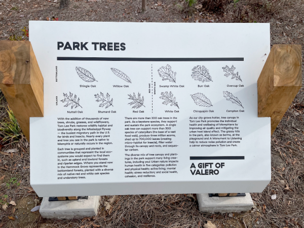 Plaque in Tom Lee Park - Image kindly provided by Laryn Bakker