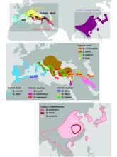 Distribution ranges of section Cerris